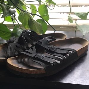 Birkenstock black sandals size 39